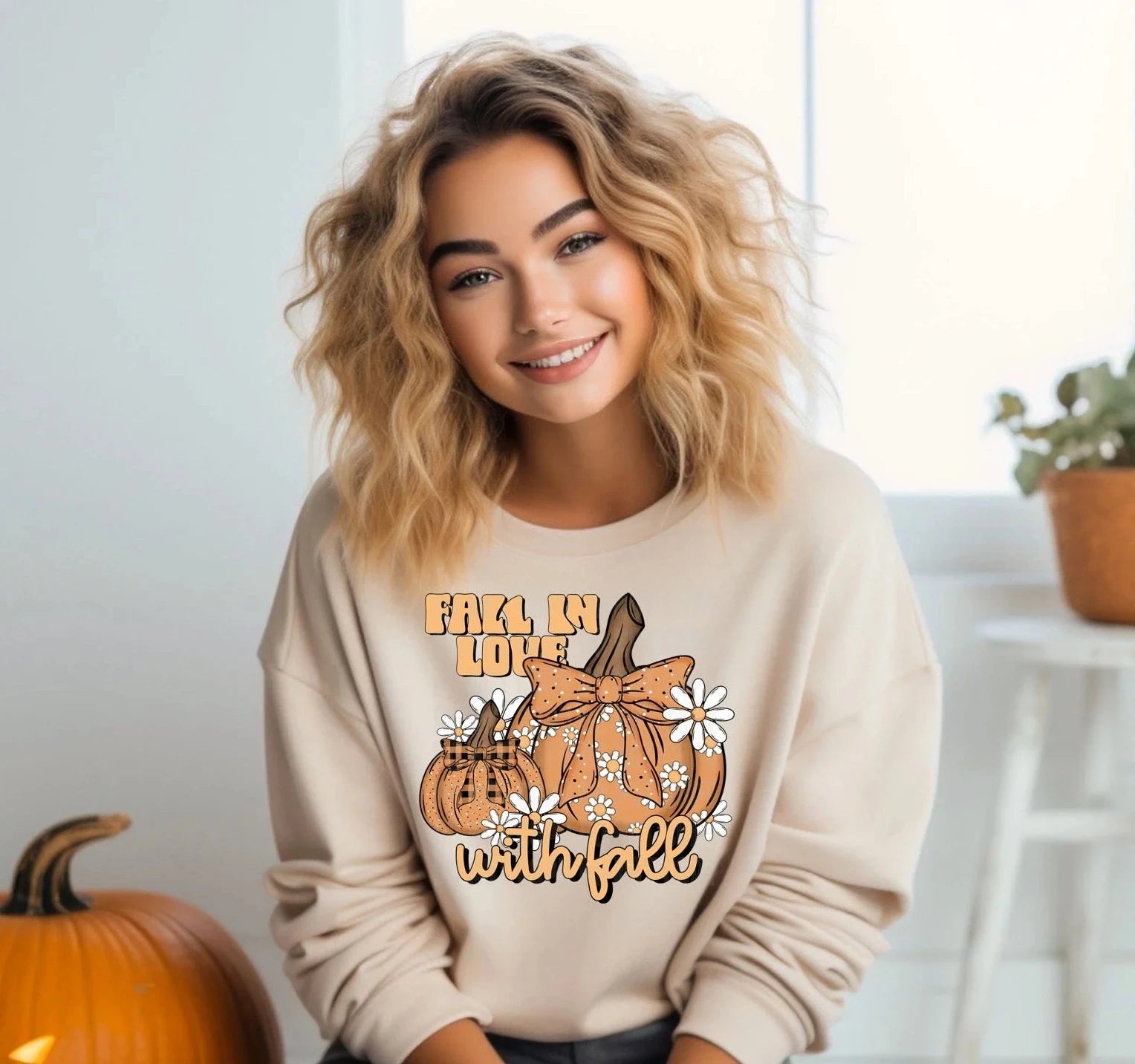 Fall in Love With Fall Bows Sweatshirt