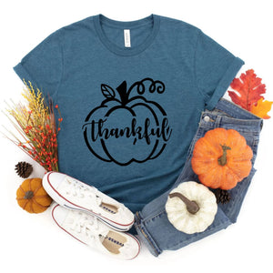 Thankful Pumpkin Graphic Tee with color options