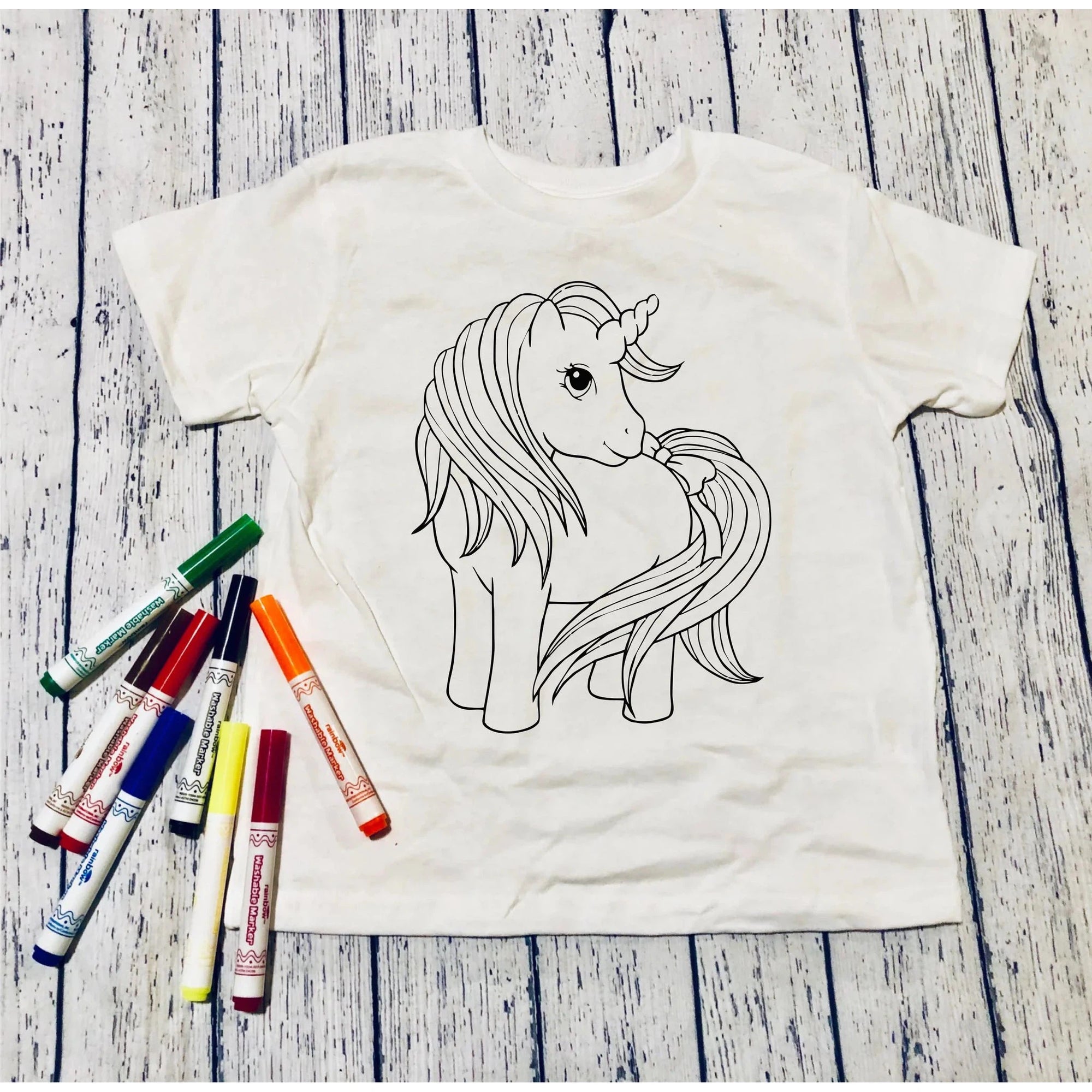 Youth Color It Unicorn Graphic Tees