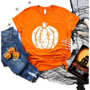 Grunge/distressed pumpkin Graphic Tee with color options